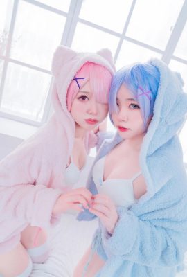 (Ligne de scellage @RYOMKY, Hanai) Pyjama Ram & Rem (Re_ゼロかmencer une autre vie mondiale)