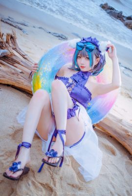 Maillot de bain Azur Lane Cheshire Cat @无正Ryou · (Photographie : @新蓝CinLean) (9P)