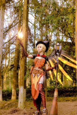 Shimada Bear-Overwatch Halloween Photo Angel Slim Witch COS Long métrage Angela Ziegler