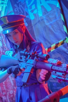 Tireuse d'élite policière de League of Legends Caitlin @虎虎十号(9P)