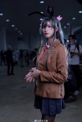 Un jeune garçon avec une tête de cochon ne rêvera pas d'une fille lapin senior CN : Mizuli Sakurajima Mai (Photographie : @流云天魔) (9P)