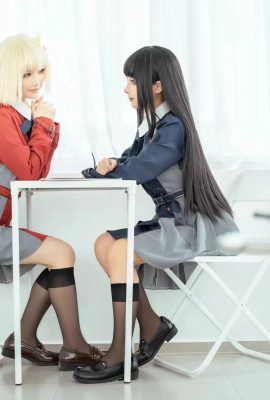 Chunmomo (蠿沫沫) et Taoliangazhai cosplay Chisato et Takina – Lycoris Recoil (58P)