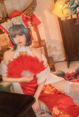 Cheongsam de fan d'Azur Lane Cheshire @lily哩哩丶(9P)