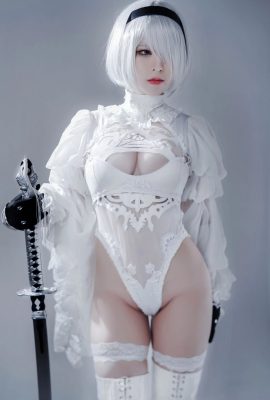 Robe blanche Hanhanko Automata YoRHa Type B